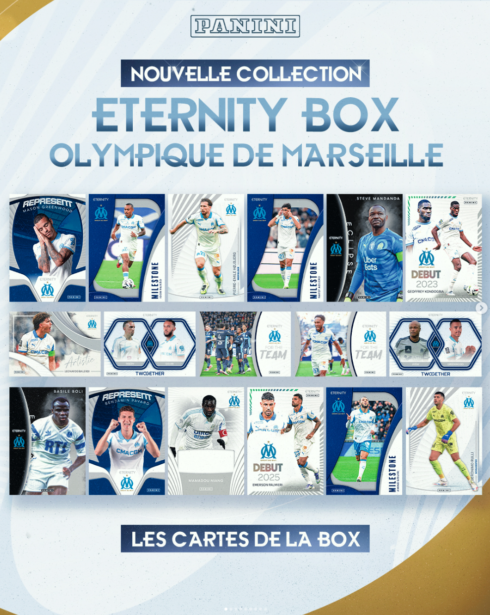 BOITE PANINI ETERNITY OLYMPIENS - 10 Packs de 10 cartes