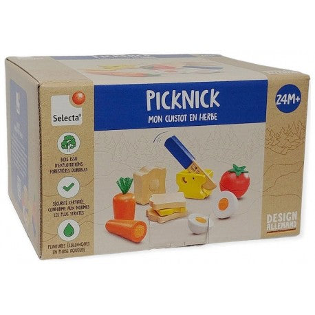 SELECTA - PICKNICK DINETTE BOIS 14 PIECES A COUPER